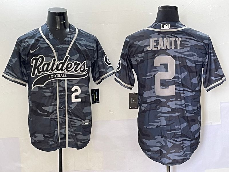 Men 2025 Oakland Raiders #2 Jeanty Camo Joint Name Nike Limited NFL Jersey style 3